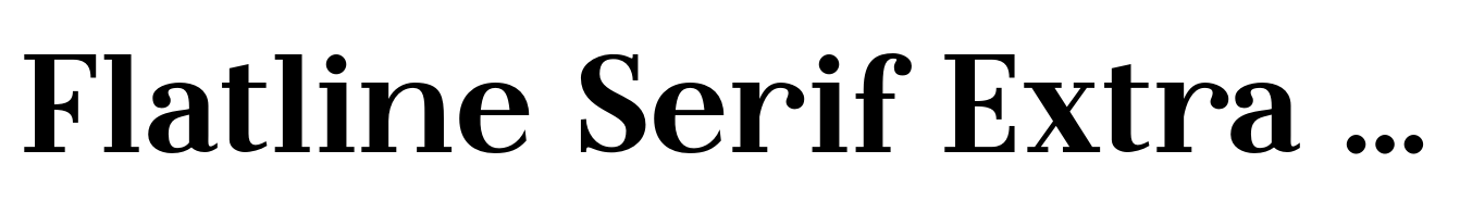 Flatline Serif Extra Bold
